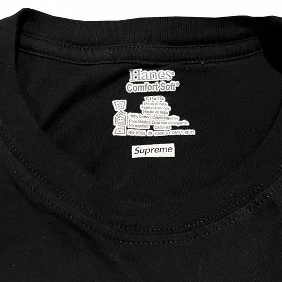 SOLD!! Supreme Hanes T-shirt, Black, size L - Picture 3 of 3